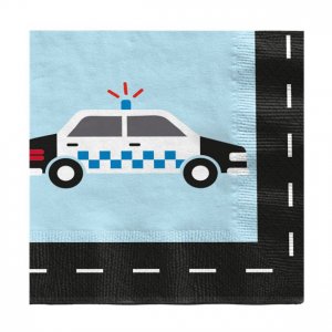 Servietten - Polizeiauto - Unterwegs - 20er-Pack Servietten - Polizeiauto - Unterwegs - 20er-Pack