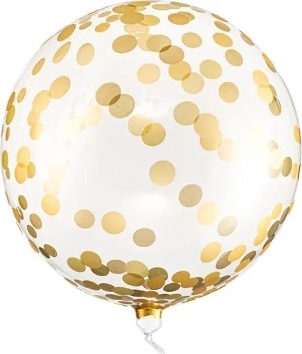 Runder Ballon - Goldene Punkte - 40 cm