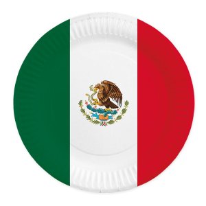 Pappteller - Mexiko - 23 cm - 8er-Pack Pappteller - Mexiko - 23 cm - 8er-Pack