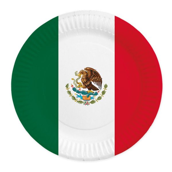Pappteller - Mexiko - 23 cm - 8er-Pack Pappteller - Mexiko - 23 cm - 8er-Pack