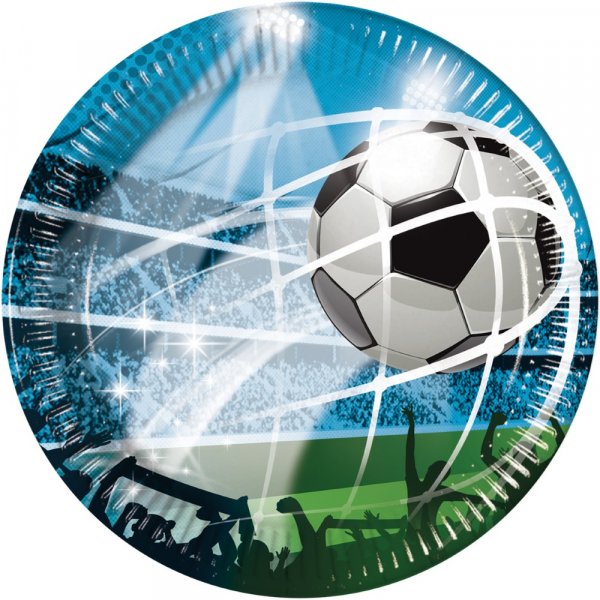 Pappteller Fußballmotiv, 23 cm, 8er-Pack Pappteller Fußballmotiv, 23 cm, 8er-Pack