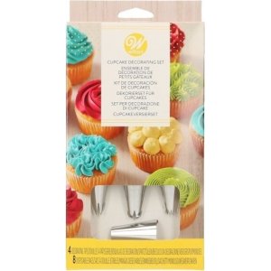 Dekorationsset f�r Cupcakes - T�ll und Spritzbeutel - Wilton