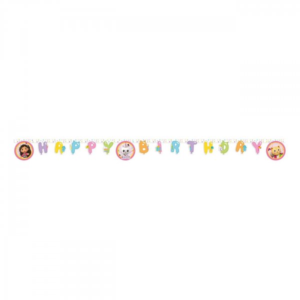 Girlande Gabbys Puppenhaus Alles Gute zum Geburtstag 2 Meter Girlande Gabbys Puppenhaus Alles Gute zum Geburtstag 2 Meter
