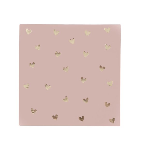 Kaffeeservietten mit Herzchenmuster - Rosa - 20er-Packung Kaffeeservietten mit Herzchenmuster - Rosa - 20er-Packung