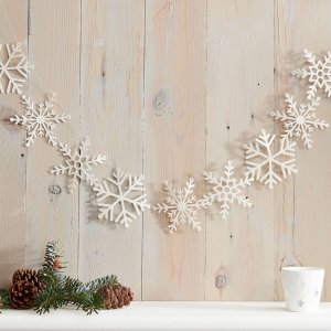 Girlande - Schneeflocken - Lass es schneien Girlande - Schneeflocken - Lass es schneien