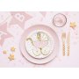Servietten - Kinderwagen - Hellrosa/Gold - 20er-Pack