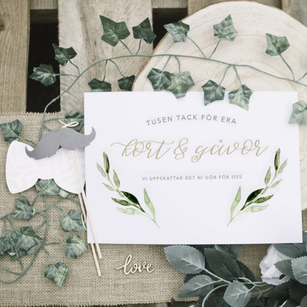 Schild - Karten & Geschenke - Olive
