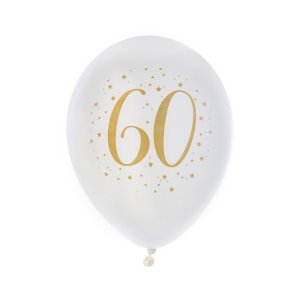 Ballons Weiß 60 Jahre Ballons Weiß 60 Jahre