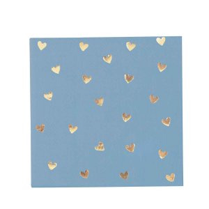 Kaffeeservietten mit Herzchenmuster - Blau - 20er-Packung Kaffeeservietten mit Herzchenmuster - Blau - 20er-Packung