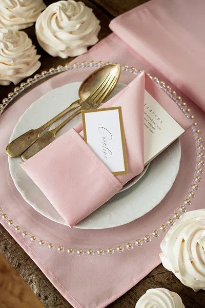 Stoffservietten - 25 St�ck - 35 x 35 cm - Rosa