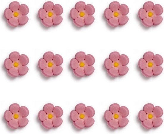 Zuckerblumen - Rosa - 1 cm - 30 Stk Zuckerblumen - Rosa - 1 cm - 30 Stk