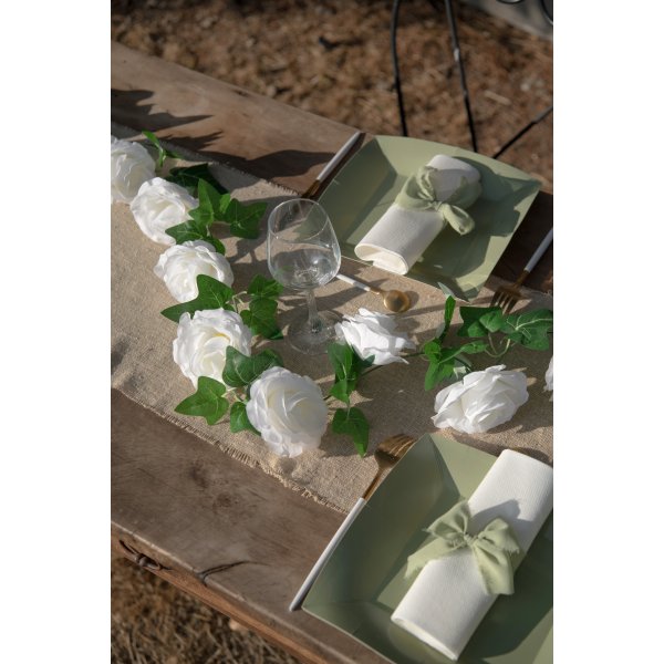 Blumenmeister-Girlande - Efeu/Rose - 1,8 m