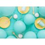 Pappbecher - Hellblau - Goldrand - 6er-Pack