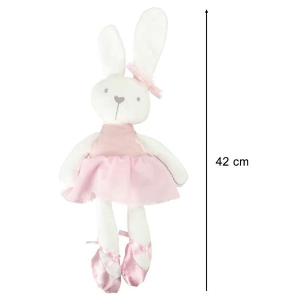 Plüschhase im rosa Kleid, 42 cm Plüschhase im rosa Kleid, 42 cm