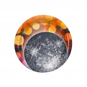 Pappteller - Disco - 8er-Pack