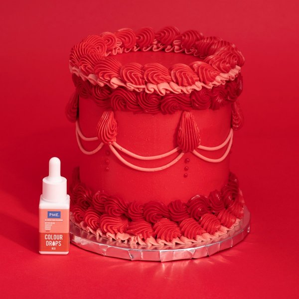 PME Colour Drops - Lebensmittelfarbe auf Ölbasis - Rot - 20 ml PME Colour Drops - Lebensmittelfarbe auf Ölbasis - Rot - 20 ml