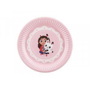 Pappteller - Gabby's Puppenhaus - Rosa - 6er-Pack - 18 cm Pappteller - Gabby's Puppenhaus - Rosa - 6er-Pack - 18 cm