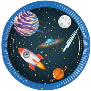 Pappteller - Weltraumparty - 20 cm - 8er-Pack Pappteller - Weltraumparty - 20 cm - 8er-Pack