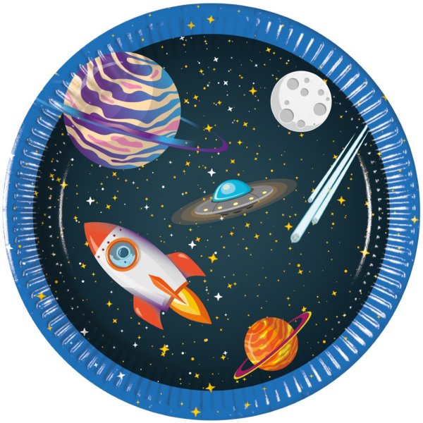 Pappteller - Weltraumparty - 20 cm - 8er-Pack Pappteller - Weltraumparty - 20 cm - 8er-Pack