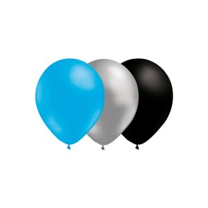 Luftballons - Mix - Hellblau/Silber/Schwarz - 15er-Packung Luftballons - Mix - Hellblau/Silber/Schwarz - 15er-Packung