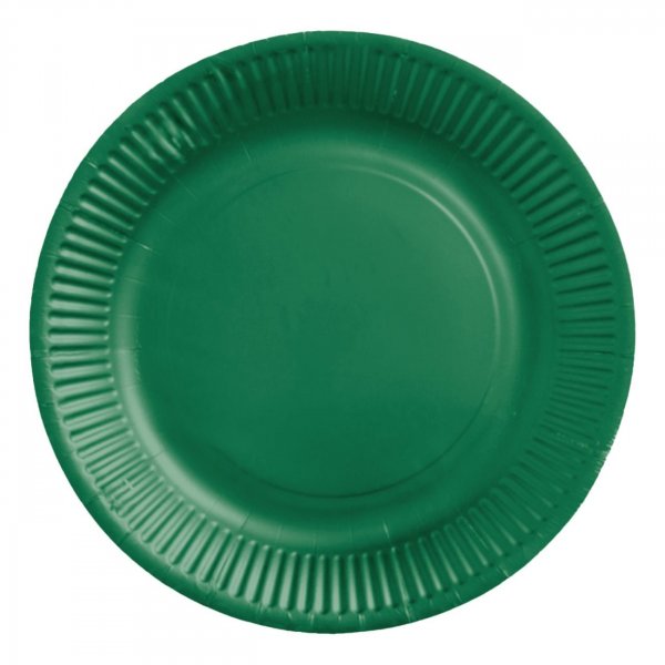 Pappteller - Dunkelgr�n - 23 cm - 8er-Packung