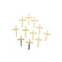 Kreuzdekoration - Gold - 10er-Packung