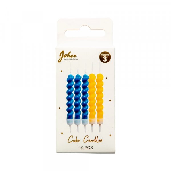 Kuchenkerzen - Blau/Gelb - 10er-Packung Kuchenkerzen - Blau/Gelb - 10er-Packung
