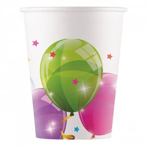 Wiederverwendbare Plastikbecher - Ballons - 250 ml - 4er-Pack Wiederverwendbare Plastikbecher - Ballons - 250 ml - 4er-Pack