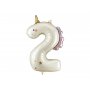Folienballon Nummer \\\"2\\\" Einhorn - Mix Folienballon Nummer \\\"2\\\" Einhorn - Mix