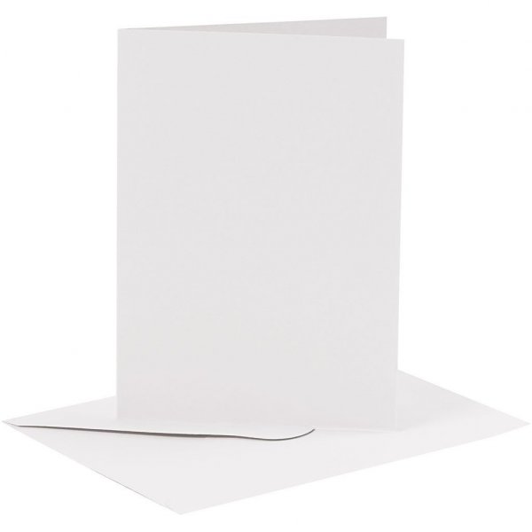Einladungskarten - 6er-Pack - Wei