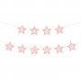 Girlande - Sterne - Babyparty - Rosa