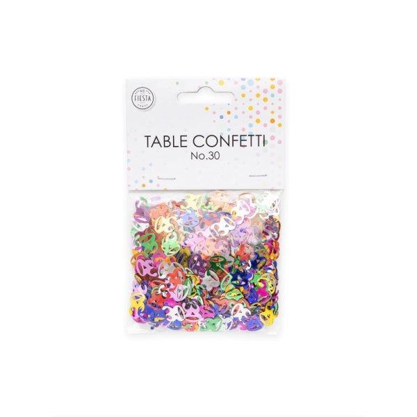 Tischkonfetti - Nummer 30 - Metallic-Farbmix - 14 Gramm Tischkonfetti - Nummer 30 - Metallic-Farbmix - 14 Gramm
