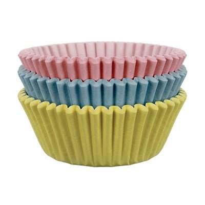 Muffinformen - Pastellmix - Gelb, Blau, Rosa - 60er-Packung - PME