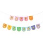 Girlande - Happy Birthday - Pastellmischung - 1,6m