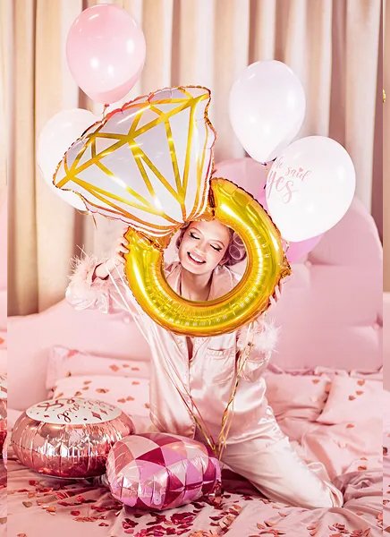 Ballonstrauß - Ring - Sie sagte ja - 6er-Pack Ballonstrauß - Ring - Sie sagte ja - 6er-Pack