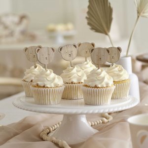 Kuchenspießer - Teddybär - Holz - 6er-Pack Kuchenspießer - Teddybär - Holz - 6er-Pack