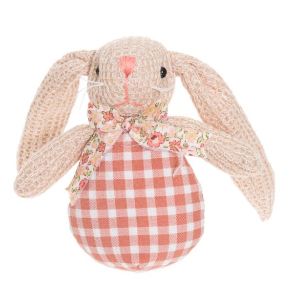 Osterhase - Karierte/Blumenschleife