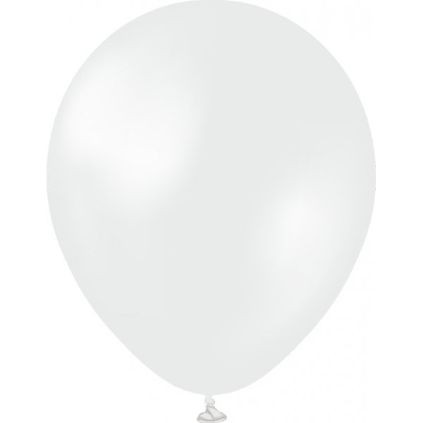 Mini-Luftballons schlicht - Premium 13 cm - Perlwei