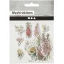 Washi-Aufkleber - Blumen - Gre 25-60 mm - 30 Stk