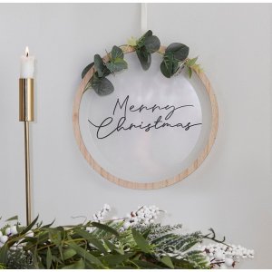 Weihnachtskranz - Holz/Acryl - Frohe Weihnachten Weihnachtskranz - Holz/Acryl - Frohe Weihnachten