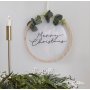 Weihnachtskranz - Holz/Acryl - Frohe Weihnachten Weihnachtskranz - Holz/Acryl - Frohe Weihnachten