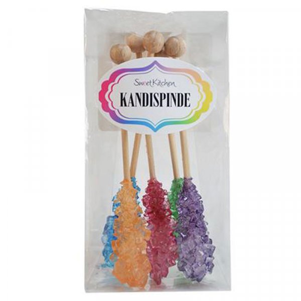 Zuckerlutscher - Kristallzucker - Gemischte Farben - SweetKitchen - 5 Stück Zuckerlutscher - Kristallzucker - Gemischte Farben - SweetKitchen - 5 Stück