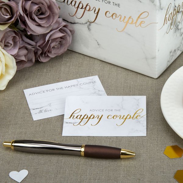 Hochzeitswünsche - Marmor mit Schriftzug - 25er-Pack Hochzeitswünsche - Marmor mit Schriftzug - 25er-Pack