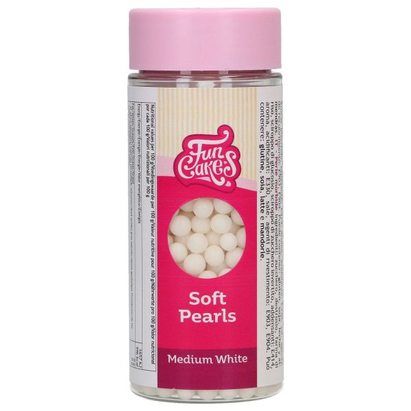 Weiche Zuckerperlen, weiß, 60 g - FunCakes Weiche Zuckerperlen, weiß, 60 g - FunCakes