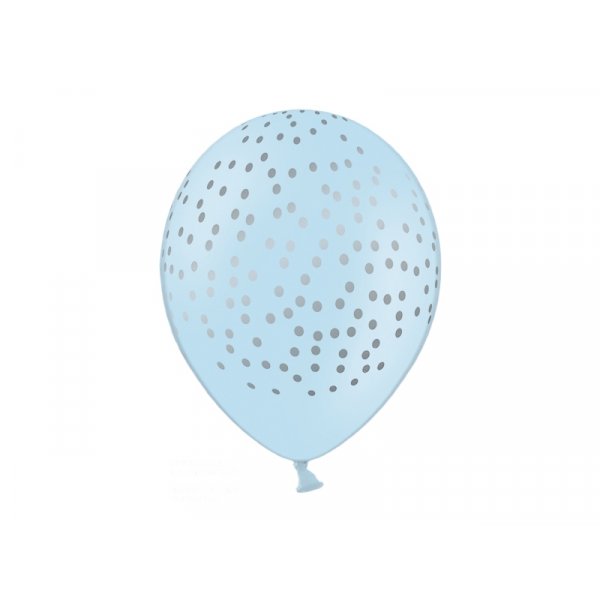 Luftballons - Dotty - Blau/Silber - 10er-Pack