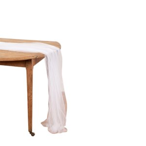 Tischläufer aus Stoff - Weiß - 1,60 x 4 m Tischläufer aus Stoff - Weiß - 1,60 x 4 m