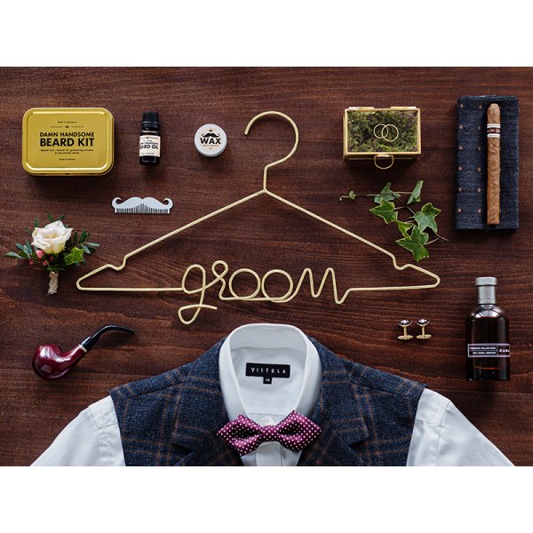 Kleiderbügel - Bräutigam - Gold Kleiderbügel - Bräutigam - Gold