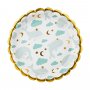 Dessertteller - Wal - Blau/Gold - 6er-Pack