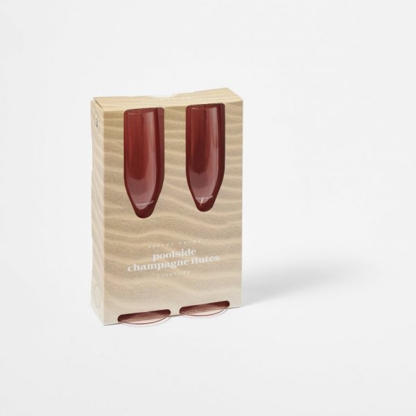 Champagnerglas - Poolside - 2er-Pack - Puderrosa