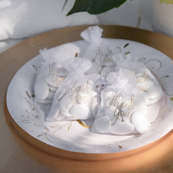 Organzasäckchen - Danke - Gold - 6er-Pack Organzasäckchen - Danke - Gold - 6er-Pack